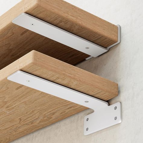 Amazon.com: WEKIS Floating Shelf Brackets 10 Inch Heavy Duty Hidden Invisible L Shelves Brackets, Cast Iron 1/5 Inch Metal Industrial White Shelf Bracket Hardware Supports, 6 Pack Brackets for Shelves : Tools & Home Improvement L Shelves, Brackets For Shelves, Shelves Brackets, White Shelf, Floating Shelf Brackets, White Shelves, Shelf Bracket, Floating Shelf, Shelf Brackets