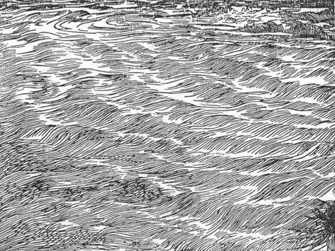 Drawing Ocean, Sea Texture, Ocean Drawing, Pen And Ink Drawings, Beginning And End, Pen Drawings, Wallpaper Photos, Iphone Wallpaper Photos, Ink Pen