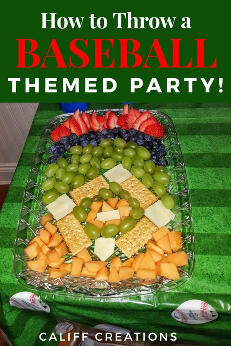 Do you have a baseball lover in your family? Throw them the best Baseball themed party with these ideas, complete with a full menu of baseball food! You'll be a hit with all these ideas. Read more or pin for later! Baseball Themed Appetizers, Food For Baseball Themed Party, Adult Baseball Theme Party, Baseball Food Ideas, Baseball Themed Food, Baseball Party Food, Baseball Food Party, Baseball Food, Baseball Theme Birthday