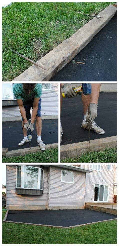 Gravel Patio Off Deck, Diy Pea Gravel Walkway, Gravel Deck Ideas, Pea Gravel Patio With Retaining Wall, Gravel Outdoor Dining Area, Diy Pea Gravel Patio With Pavers, How To Lay Gravel In Backyard, Pee Gravel Patio, Backyard Pea Gravel Patio