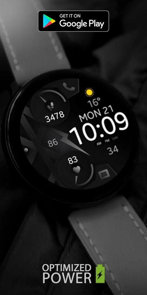 Graphite Watch Face Samsung Galaxy Watch5 - Wear OS Digital Watch Face, Google Pixel Watch, Pixel Watch, Samsung Smart Watch, Modern Watches, Military Watches, Watch Faces, Samsung Gear, Digital Watch