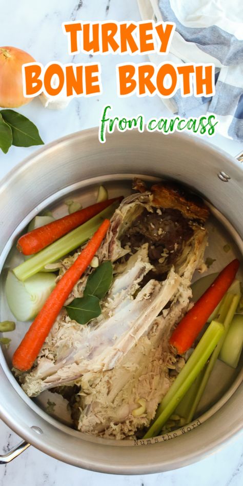 Turkey Bone Broth, Turkey Stock Recipe, Turkey Soup Recipe, Homemade Bone Broth, Stock Recipes, How To Make Turkey, Turkey Broth, Bone Broth Recipe, Turkey Stock