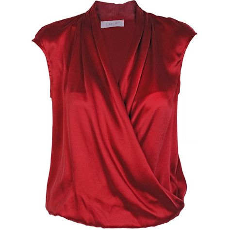 LOLA MADISON Red Wrap Top ($166) ❤ liked on Polyvore featuring tops, blouses, shirts, blusas, red, sparkle shirt, holiday blouses, red shirt, evening blouses and wrap blouse Red Wrap Top, Holiday Party Tops, Red Silk Top, Red Silk Blouse, Holiday Blouses, Evening Blouses, Party Blouse, Sparkly Top, Going Out Shirts