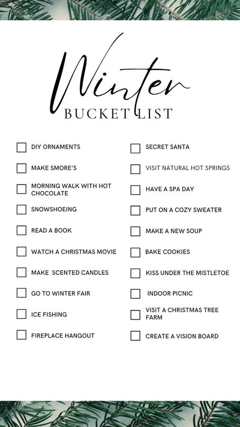 Things To Do Winter Bucket Lists, December Bucket List Couples, Winter Bucket List Ideas, Bucket List Ideas For Couples, Indoor Picnic, Random Products, Christmas Bucket List, Winter Bucket List, Bucket List Ideas