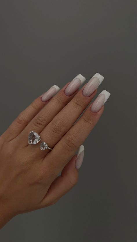 Nail inspo 
White nails 
French tip 
White French tip 
Nail polish 
Gel nails 
Manicure 
Nail design 
Acrylics
Coffin nails 
Long nails 
Base color 
White base nails White Base French Nails, Acrylics Coffin, French Tip White, White French Nails, French Tip Nail Designs, White French Tip, Simple Gel Nails, White Tip, White French