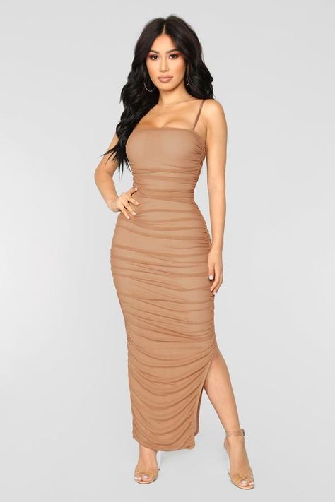 Nude Dress Outfit Classy, Nude Dress Formal, Nude Dress Outfit Wedding, Nude Dress Outfit, Tan Dress Outfit, Nude Dress Outfits, Mesh Sleeve Dress, Nude Bodycon Dress, Auntie Vibes