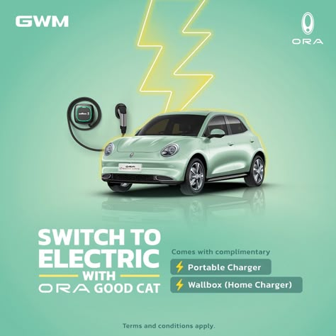 Electric Car Poster Design, Ev Car Ads, Electric Vehicle Creative Ads, Electric Car Advertising, Car Advertising Design Creative, Electric Car Poster, Car Ads Creative Advertising, Car Creative Ads, Car Social Media Post