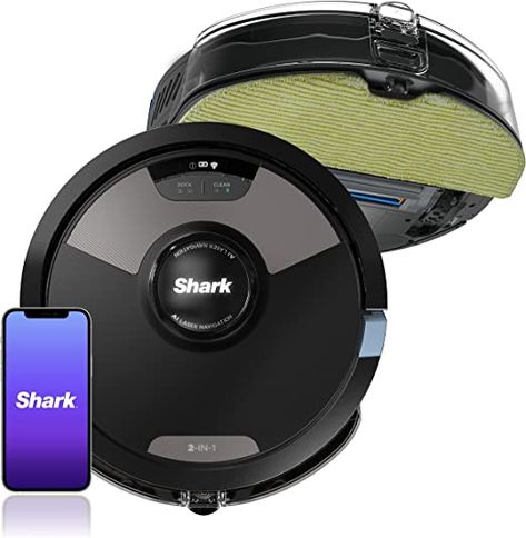 SHARK RV2620WD AI Ultra Robot Vacuum and Mop with Matrix Clean Navigation, CleanEdge Technology, Perfect for Pet Hair, Compatible with Alexa, Black/Mocha Visit the Shark Store Vacuum Mop, Amazon Prime Day Deals, Cleaning Robot, Prime Day Deals, Irobot Roomba, House Map, Amazon Favorites, Amazon Prime Day, The Shark