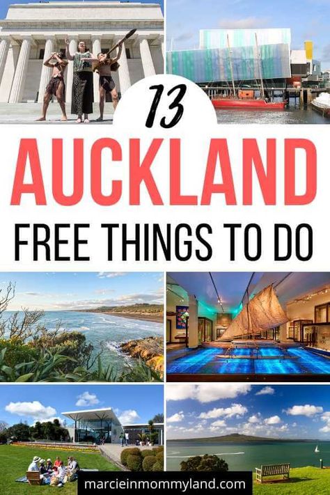 Planning a trip to Auckland, New Zealand on a budget? Find out the top 13 Free Things to Do in Auckland New Zealand including amazing Auckland attractions, activities, parks, beaches, and more. Click to find out about these budget-friendly Auckland things to do or pin to save for later. www.marcieinmommyland.com | Marcie in Mommyland #auckland #newzealand #budgettravel Things To Do In Auckland, Auckland Newzealand, New Zealand Itinerary, New Zealand Travel Guide, Australia Itinerary, Oceania Travel, Visit Australia, Auckland New Zealand, New Zealand Travel