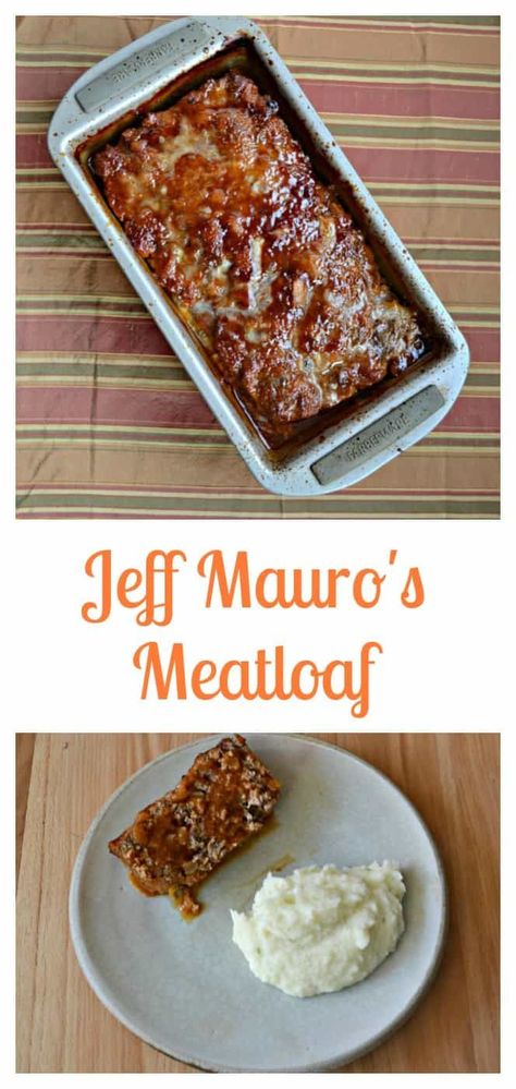 Jeff Mauro's Meatloaf Meatloaf Sandwich Recipe, Meat Types, Mini Meatloaf Recipe, Ground Veal, Mini Meatloaf Recipes, Cheesy Meatloaf, Mini Meatloaf, Creamy Spinach Dip, Jeff Mauro