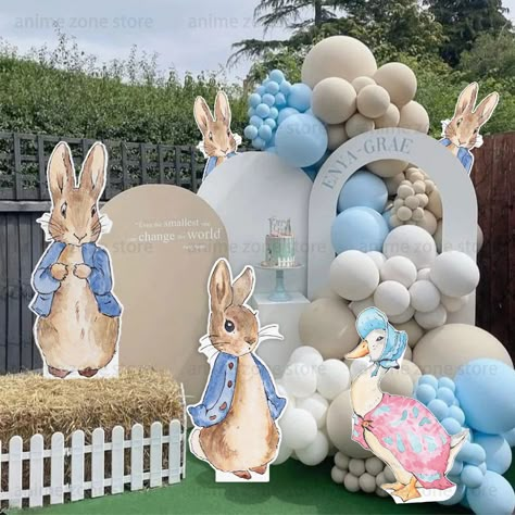 Blue Rabbit Party Cutout Board 18/36inch Pink Rabbits Duck Cardboard Kids Birthday Party Decoratio Peter Rabbit Balloons, Rabbit Theme Party, Peter Rabbit Theme Party, Cardboard Kids, Bolo Da Hello Kitty, Peter Rabbit 1st Birthday, Peter Rabbit Birthday Party, Rabbit Birthday Party, Christening Balloons