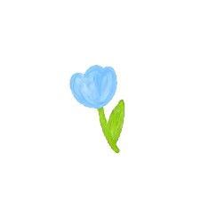 Tulip Flower Drawing, Tulip Drawing, Baby Blue Wallpaper, Blue Drawings, Mini Doodle, Cartoon Butterfly, Flower Icons, Blue Tulips, Instagram Feed Ideas