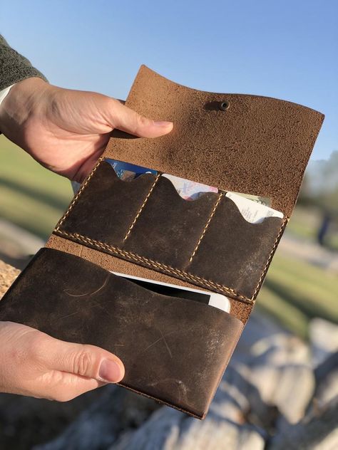 DIY leather wallet pattern