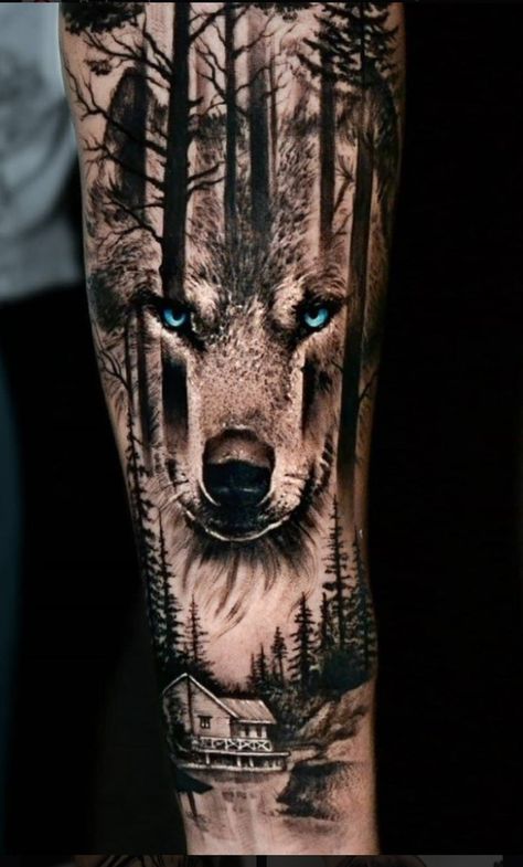 Wolf Girl Tattoos, Wolf Tattoo Forearm, Lone Wolf Tattoo, Wilderness Tattoo, Fenrir Tattoo, Wolf Sleeve, Wolf Tattoos Men, Animal Sleeve Tattoo, Wolf Tattoo Sleeve