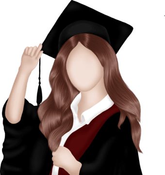 Graduation Toga Template Girl, Graduation Cartoon Pictures, Graduation Girl Drawing, Graduation Cartoon Art, Graduation Drawing Ideas, Hijab Girl Cartoon, Graduation Toga, Graduation Illustration, Graduation Drawing