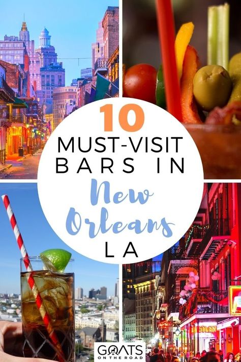 Spending some time in New Orleans for a relaxing night? Here are 10 must-visit bars in New Orleans, LA! It’s truly the best city to visit for fun, parties, and culture. Read about the best New Orleans bars and plan an epic night out in this fun city! | #nola #nightlife #traveltips Bars In New Orleans, New Orleans Bars, New Orleans Bourbon Street, New Orleans Vacation, Best Cocktail Bars, Relaxing Night, Fun City, Best City, Cocktail Bars