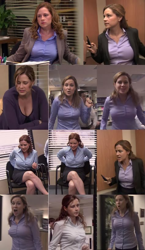 Jenna Fischer The Office, Pam Beesly Outfit, Pam From The Office, Jenna Fisher, Pam The Office, Pam Beesly, 6th Form Outfits, Jenna Fischer, Office Color