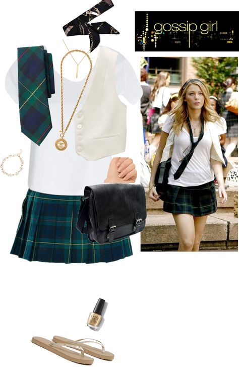 Gossip Girl Uniform, Serena Van Der Woodsen Outfit, Serena Van Der Woodsen Style, Gossip Girl Serena, Green Uniform, Girl Uniform, Serena Van Der, Serena Van, Serena Van Der Woodsen