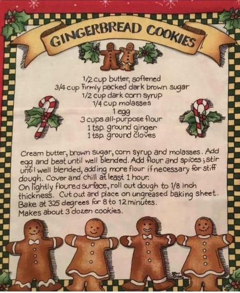 Walk Down The 40s, 50s, 60s And 70s Memory Lane | Remembering making Gingerbread cookies for the holidays | Facebook Peppermint Biscotti, Yule Traditions, Gingerbread Recipes, Recipe Pictures, Sugary Treats, 2023 Crafts, Homemade Recipe Books, White Chocolate Cranberry Cookies, Susan Branch