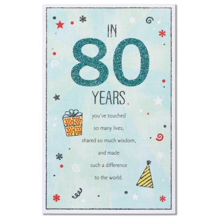 American Greetings 80th Birthday Card with Glitter Birthday Verses For Cards, Birthday Cards Images, 80th Birthday Cards, Last Minute Birthday Gifts, Special Birthday Cards, Birthday Cards For Brother, Happy 80th Birthday, Birthday Captions, 80th Birthday Party