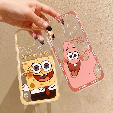 Cute Spongebob, Phone Mask, Bob Sponge, Spongebob Cartoon, Diy Phone Case Design, Creative Iphone Case, Spongebob Patrick, Star Phone Case, Patrick Star