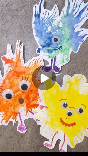 Home is where the art is on Instagram: "These paint blow monsters are so fun to create! You need to use watered down paint (it needs to be really runny!) then use a straw to blow your paint into shapes. When it’s dry you can draw on all the details and add eyes! 
#craft #crafts #crafting #craftideas #toddlercrafts #preschoolcrafts #preschoolactivities #toddleractivities #preschoolathome #craftsforkids #funcrafts #easycrafts" Blow Paint, Art Is, Monster Crafts, October Crafts, Bug Crafts, Toddler Arts And Crafts, Family Fun Games, Kindergarten Crafts, Monster Mash