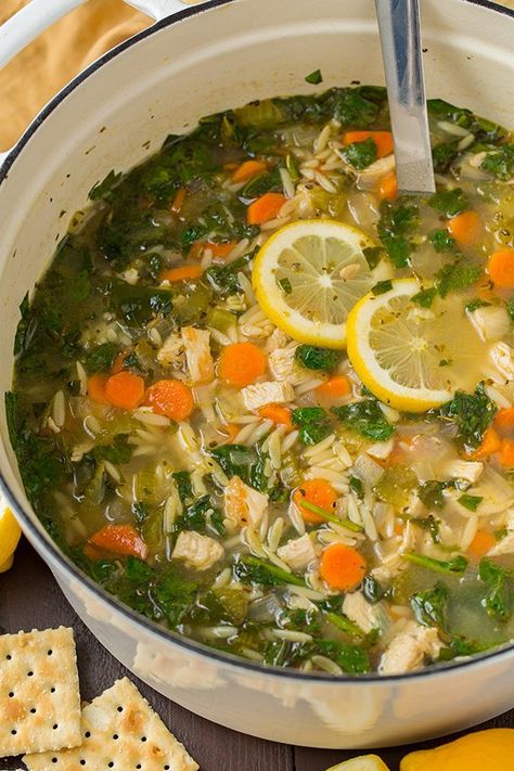 Chicken And Spinach Orzo, Spinach Orzo Soup, Spinach Orzo, Lemon Chicken Soup, Orzo Soup, Chicken Orzo Soup, Chicken Orzo, Lemon Chicken Orzo Soup, Chicken And Spinach