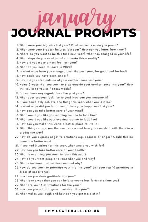 New Year Journal Challenge: 31 Prompts for Self Growth. Journal Prompts. Personal Development. Self discovery. Journal Challange. Self growth. Journal prompts self love. journal ideas. journal inspiration. jorunal prompts for mental health. shadow work. Monthly Goals Journal Prompts, June Journal Prompts, Monthly Journal Prompts, January Journal Prompts, Kate Hall, Writing Questions, January Journal, 2023 Journal, Planners Ideas
