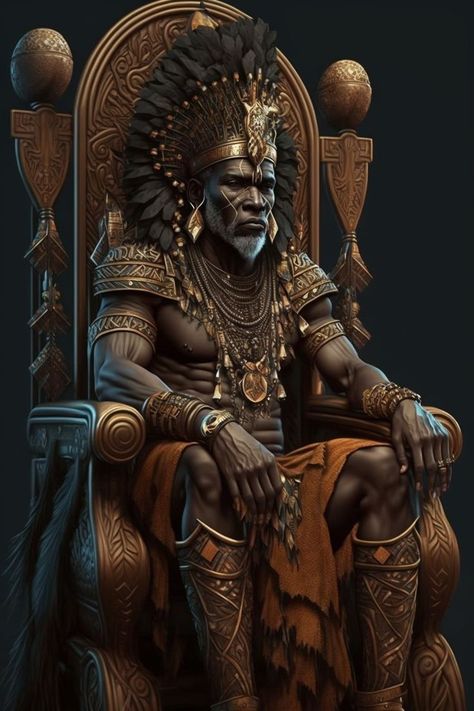 Black God Art, Black King Art, African Gods, African Warrior, Black Power Art, Afrofuturism Art, African Mythology, Yoruba People, Egypt Tattoo