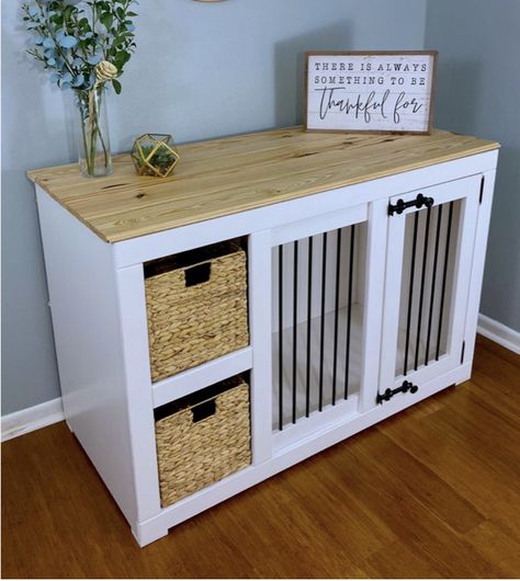 Double Dog Crate, Dog Bedroom, Indoor Dog House, Diy Dog Crate, Dog Kennel Furniture, Diy Dog Kennel, Dog Playground, Large Dog Crate, Dog Crate Furniture