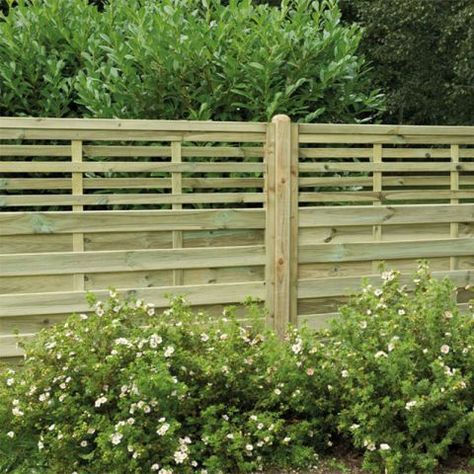 Slatted Panels Wood Slat Fence, Garden Boundary, Contemporary Fence, Contemporary Fence Panels, Slatted Screen, Boundary Fence, Fence With Lattice Top, Slat Fence, Slatted Fence Panels