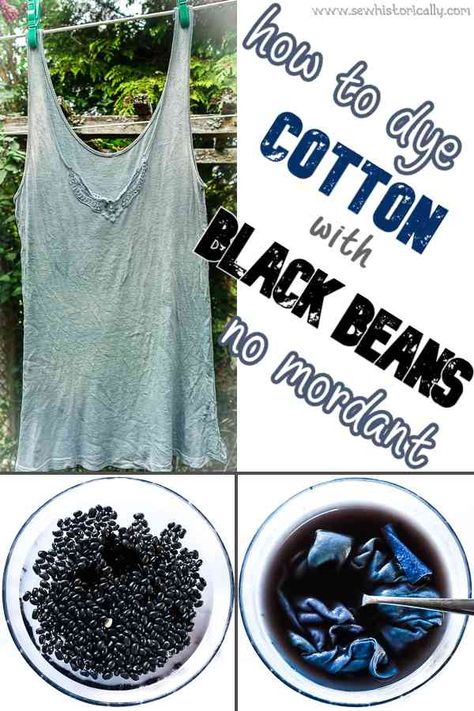 Natural Blue Dye For Fabric, How To Tea Dye Cotton Fabric, Black Bean Dye Fabric, Diy Black Dye For Clothes, Black Bean Dye, Natural Clothing Dye, Natural Black Dye, Viking Weaving, Eco Printing Tutorial