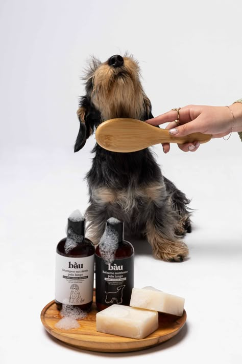 Bàu Rebranding & Packaging (Pet Cosmetic) – Packaging Of The World Dog Content Ideas, Dog Care Aesthetic, Pet Product Photography, Dog Product Photography, Pet Packaging, Pet Care Products, Natural Cosmetics Brands, Dog Marketing, Pet Brand