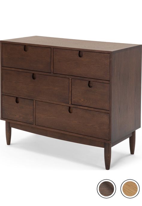 MADE Chest Of Drawers -16% off Dark Stain Ash. Now on Sale. Dark stain wood. Oak. Penn Drawers Collection from MADE.COM... Wide Chest Of Drawers, Chest Of Drawers Bedroom, Stain Wood, Bedroom Drawers, Dark Stain, 6 Drawer Chest, Dark Stains, Led Furniture, Stylish Bedroom