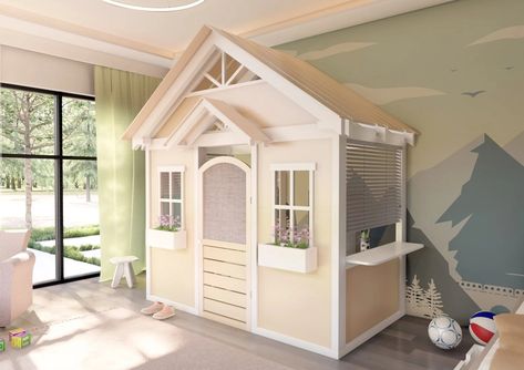 Indoor Playhouse plans, 4 X 7, Step-by-step Instructions, Digital Download, PDF File - Etsy Indoor Playhouse Plans, Built In Playhouse Indoor, Play Houses For Kids Indoor, Garage Daycare, Basement Playhouse, Dream Playroom, Kids Playhouse Plans, Playhouse Indoor, Playhouse For Kids