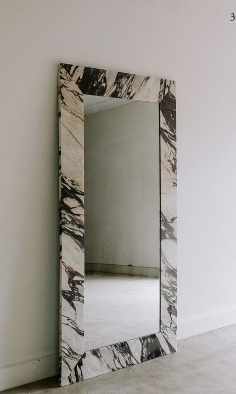 Marble Mirror Frame, Dubai Hills, Marble Mirror, Marble Accessories, Stone Mirror, Diy Marble, Big Mirror, Mirror Design, Marble Slab