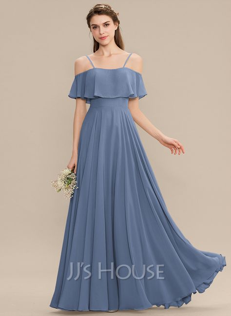 A-Line Off-the-Shoulder Floor-Length Chiffon Bridesmaid Dress (007176732) - JJ's House Lace Wedding Dress Short, Off Shoulder Bridesmaid, Floral Lace Wedding Dress, Pretty Bridesmaid Dresses, Short Lace Wedding Dress, Lavender Bridesmaid Dresses, Maternity Bridesmaid Dresses, Bridesmaid Dresses Long Chiffon, Navy Blue Bridesmaid Dresses