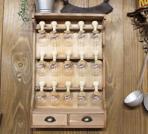 Buy Wooden Spice Rack Vintage Kitchen Shelve With 15 Glass Online in India - Etsy Spices Storage Ideas, Spice Rack Vintage, Spices Storage, Housing Decor, Wood Spice Rack, Wooden Spice Rack, Elegant Kitchen Design, Spice Racks, Spice Cabinet