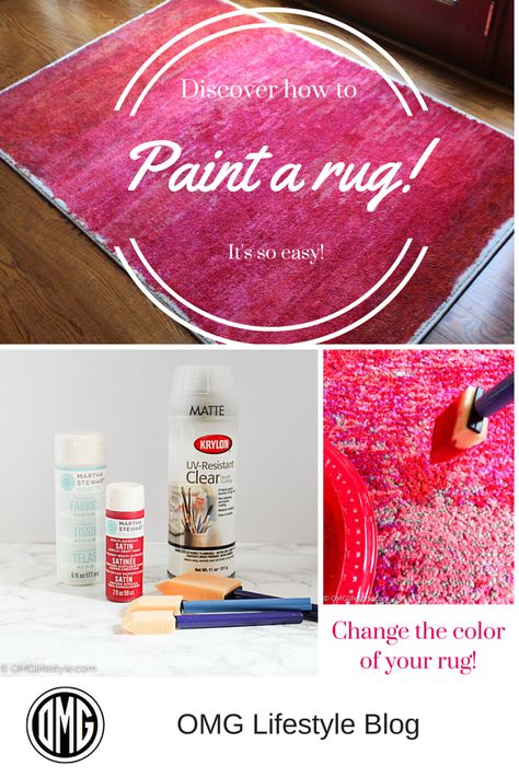 Discover how easy it is to paint a rug! Diy Rug Painting, Paint Rug, Paint A Rug, Rug Painting, Carpets Design, Modern Carpets, Cheap Patio, Persian Carpets, Rug Ideas