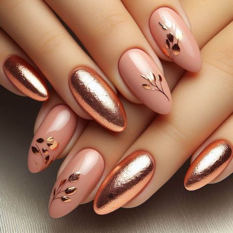 #fallnail2024 #fall2024nailpolish #fall2024nailtrends #fall2024nailpolishcolors #autumnnails2024 #fallnailcolors2024 #fallnaildesigns2024 #fallnailart2024 #fallnail2024 Chrome Nail Colors, Shoes Hack, Seasonal Nails, Blush Nails, Foil Nails, Rose Gold Foil, Accent Nails, Nail Paint, Nail Games