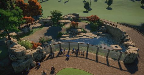 Otter Habitat, Zoo Boo, Zoo Games, Zoo Map, Zoo Project, Zoo Architecture, Zoo Park, Planet Coaster, Terrace Decor