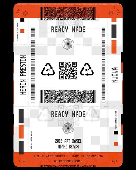 Basile Fournier auf Instagram: „I’ve Designed a sticker and a label for the workshop of @heronpreston X @nu__ova at @miamiartbasel that took place yesterday! Here you can…“ Sticker Label Design, Ticket Design, Sticker Label, Phone Stickers, Typeface Design, Editorial Layout, Tag Design, Diy Phone Case, Graphic Design Posters