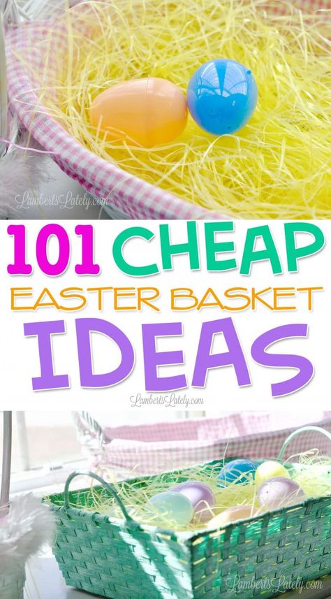 101 Cheap Easter Basket Stuffer Ideas | Lamberts Lately Cheap Easter Basket Ideas, Inexpensive Easter Basket Ideas, Cheap Easter Baskets, Simple Easter Baskets, Fun Easter Baskets, Christmas Delights, Easter Basket Stuffers, Easter Basket Ideas, Kids Easter Basket