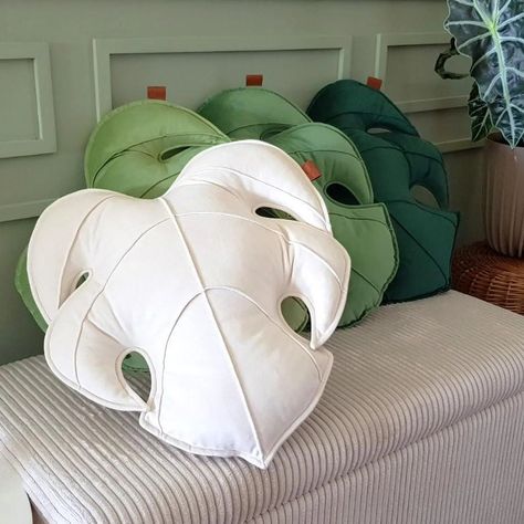 Monstera Leaf Pillow, Decorative Leaf Shaped Cushion, Botanical Accent to Home, Gift Idea for a Plant Lover, Elegant Decor for Sofa - Etsy Poland Plant Pillow Sewing Pattern, Leaf Pillow Sewing Pattern, Leaf Pillow, Leaf Shaped Pillow, Leaf Throw Pillow, Leafy Throw Pillows, Modern Sofa Set, Decorative Leaves, Sewing Cushions