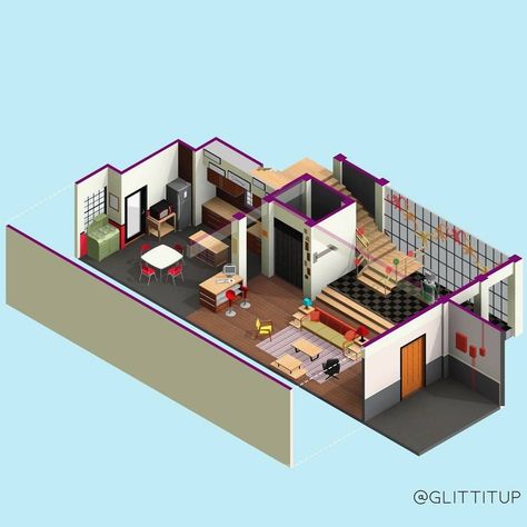 Icarly House, Icarly Apartment, Spencer Icarly, Minecraft Things, Icarly, Second Floor, Minecraft, Loft, Apartment