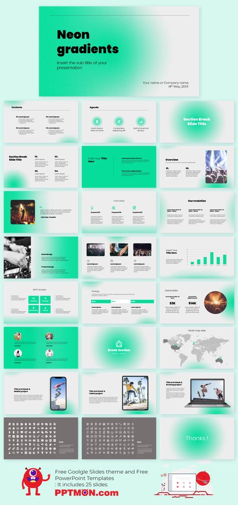 Neon gradients Free PowerPoint Template and Google Slides Theme – presentation by PPTMON
Features: 25+ Creative Design-IDEA Multi-purpose Presentation For PowerPoint templates and Google slides themes

#Gradient, #PPTtemplate #PPT #PowerPoint #presentation #FREEPPTTEMPLATE, #PPTDESIGN, #POWERPOINTDESIGN, #PPTTEMPLATEDOWNLOAD, #POWERPOINTTEMPLATE, #GOOGLESLIDES, #GOOGLESLIDESTHEME, #GOOGLEPRESENTATION, #FREEPOWERPOINTBACKGROUND, #PRESENTATIONDESIGN, #FREEPOWERPOINTTEMPLATES Creative Slide Design, Gradient Template Design, Google Slides Presentation Design, Gradient Powerpoint Design, Gradient Ppt Template, Informative Presentation, Powerpoint Design Gradient, Powerpoint Graphics, Gradient Presentation Template