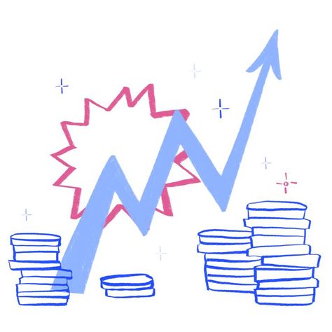 Investment Growth, Business Clipart, Illustration Business, Economic Growth, Revenue Growth, Growth Chart, Vector Clipart, Financial Success, Illustration Vector