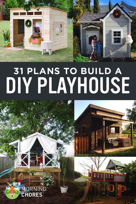 31 Free DIY Playhouse Plans to Build for Your Kids' Secret Hideaway Diy Playhouse Plans, Kids Playhouse Plans, Backyard Playset, Playhouse Plans, Secret Hideaway, Diy Playhouse, Backyard Playhouse, Build A Playhouse, Playhouse Outdoor