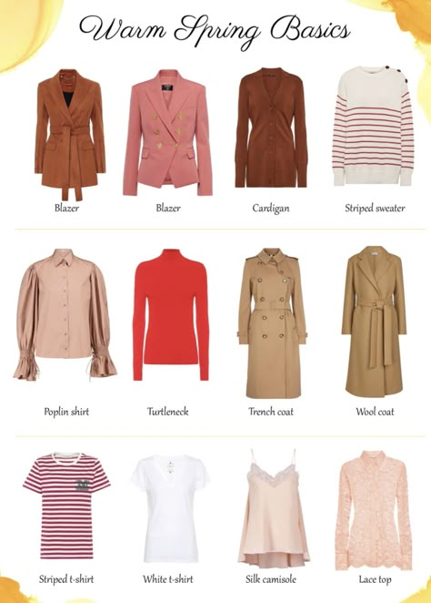 True Spring Winter Outfits, Spring Color Analysis Outfits, Warm Spring Outfits Color Palettes, Warm Spring Color Analysis, True Spring Capsule Wardrobe, Warm Spring Capsule Wardrobe, True Spring Color Palette Outfits, Warm Spring Color Palette Outfits, True Spring Outfits