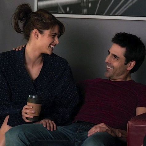 Missy Peregrym and Ben Bass as Andy McNally and Sam Swarek - Rookie Blue. Ridiculous cuteness. Andy Mcnally, Ben Bass, Missy Peregrym, Rookie Blue, The Rookie, Taurus Woman, Tv Couples, Movie Couples, Man Photo